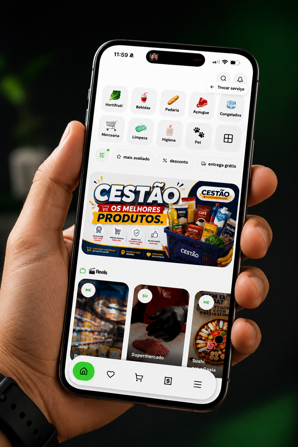Aplicativo Bora Zé na área de mercados e delivery